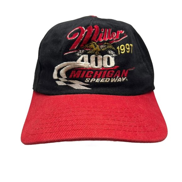 NASCAR Winston Miller 400 1997 Vintage Snapback Hat Cap Dad Retro 90's Racing - Picture 1 of 9